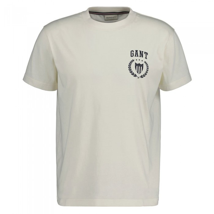 [해외]간트 Crest 반팔 티셔츠 140077302 Cream
