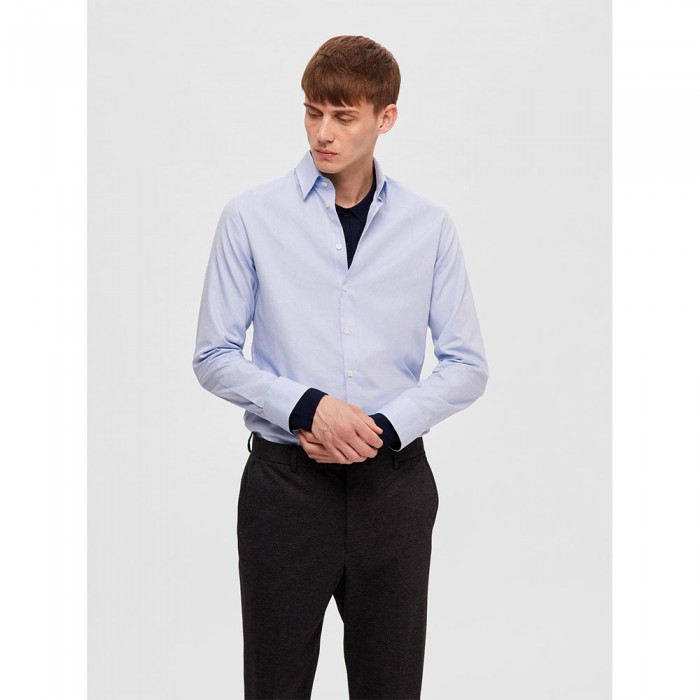 [해외]SELECTED 긴 소매 셔츠 Slimsoho-Detail 140228410 Cashmere Blue