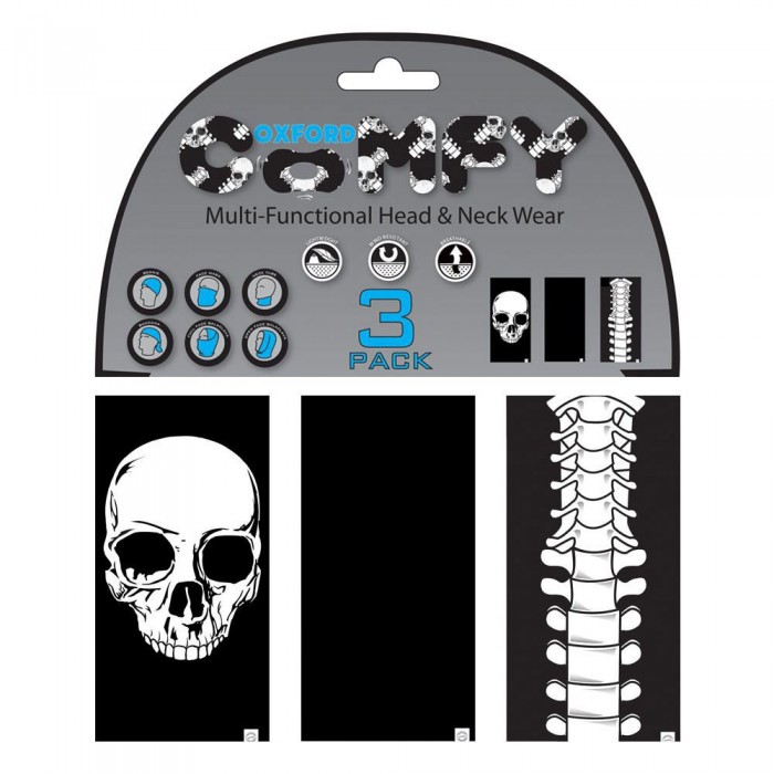 [해외]OXFORD 목도리 Comfy Skeleton 3 단위 12140105704 Black / White