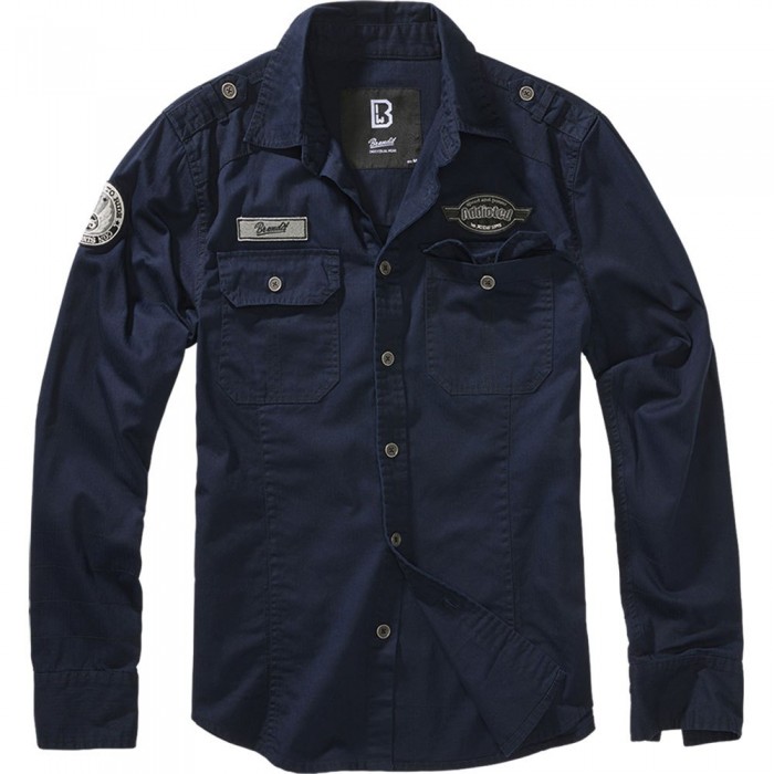 [해외]BRANDIT 긴 소매 셔츠 Luis Vintage 14139420839 Navy