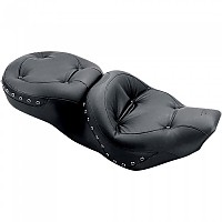 [해외]MUSTANG Regal One Piece Ultra Touring 2-Up Pillow Top Stubs Harley Davidson FX/FL 오토바이 시트 9140195693 Black