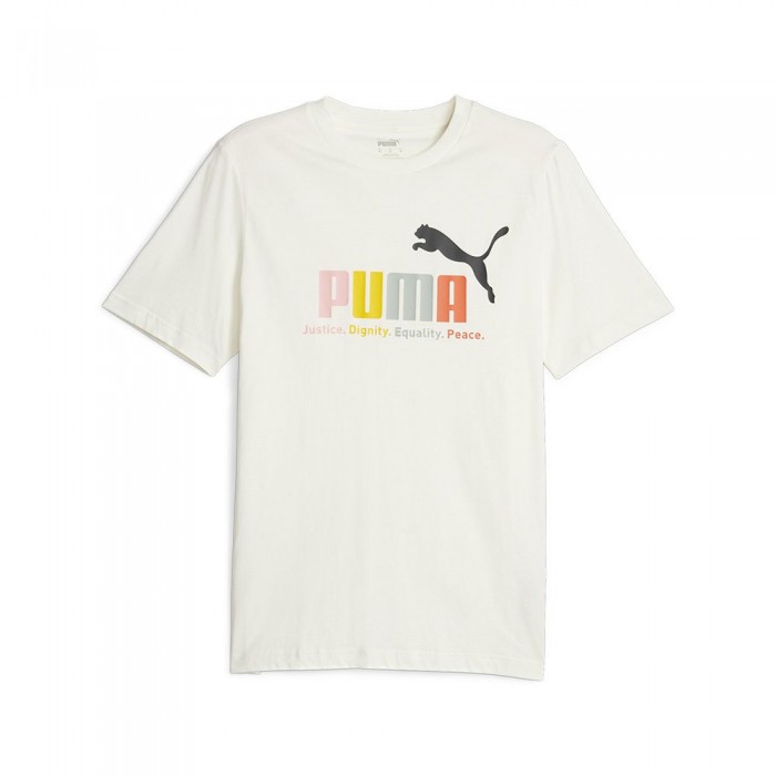 [해외]푸마 Ess+ Multicolor 반팔 티셔츠 139910491 Warm White