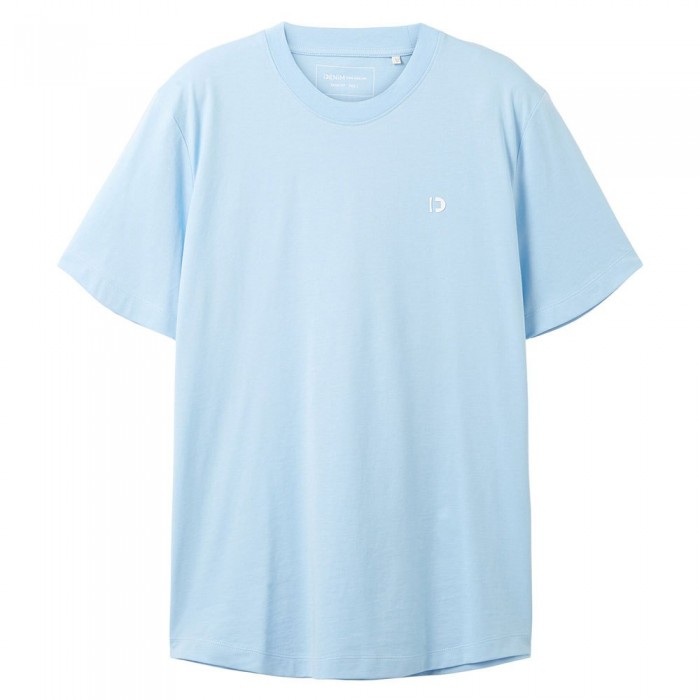 [해외]TOM TAILOR 반팔 티셔츠 1037655 라운드ed Hem 139916951 Washed Out Middle Blue
