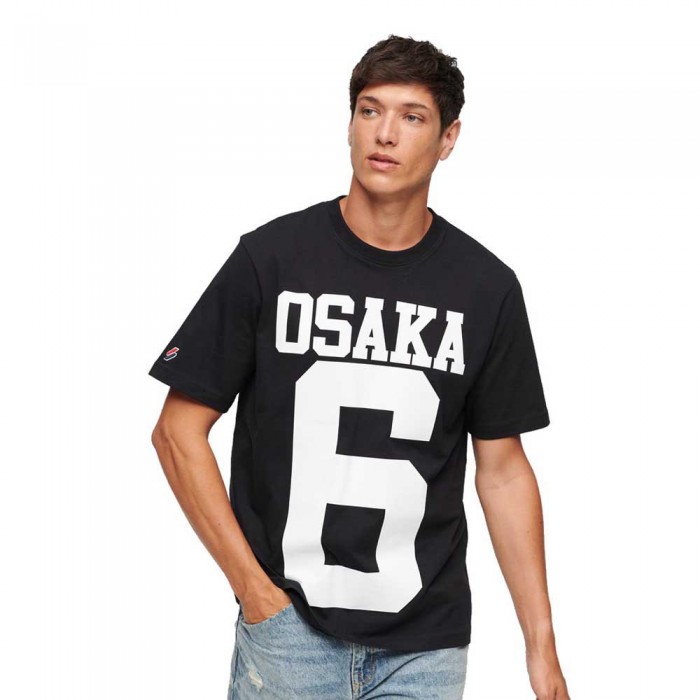 [해외]슈퍼드라이 Osaka 로고 Loose 반팔 티셔츠 140256871 Black