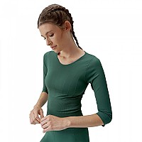 [해외]BORN LIVING YOGA Krisha Seamless 3/4 소매 티셔츠 6140250474 Moss