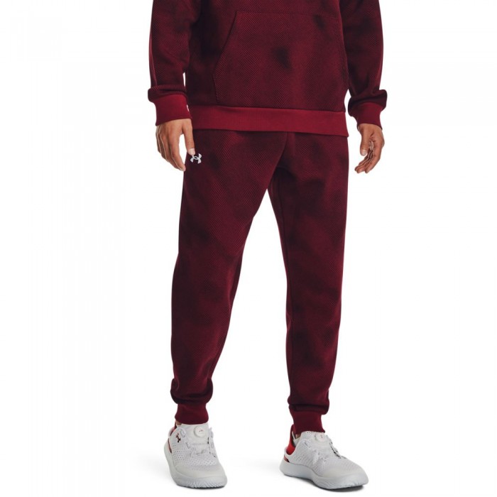 [해외]언더아머 Rival 플리스 Printed 조거팬츠 6140047716 Dark Maroon 600 / White 100