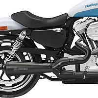 [해외]KESSTECH 2-1 Harley Davidson XL 1200 C Sportster Custom Ref:21F-SP-0401-C 슬립온 머플러 9140124203 Black