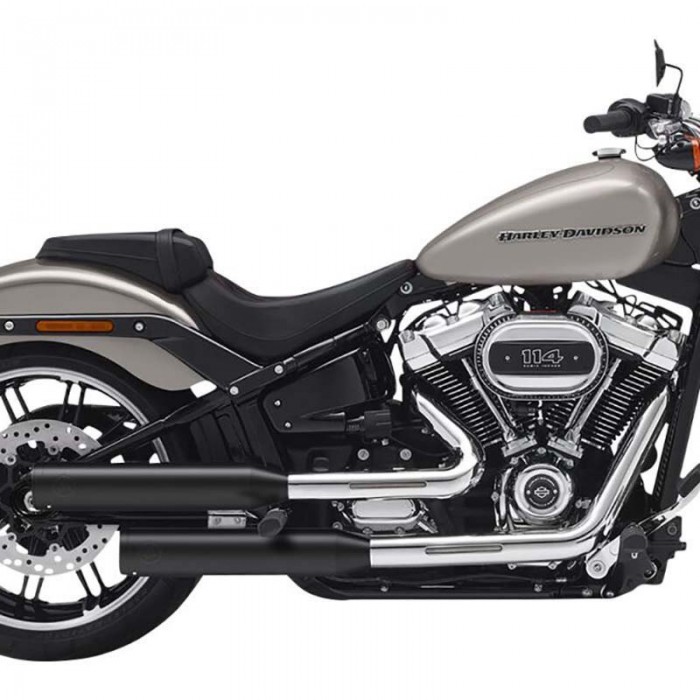 [해외]KESSTECH 슬립온 머플러 ESE 2-2 Harley Davidson FLFB 1750 ABS 소프트ail Fat Boy 107 Ref:180-2122-765 9140124216 Black