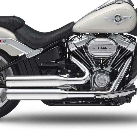 [해외]KESSTECH ESE 2-2 Harley Davidson FLFBS 1868 ABS 소프트ail Fat Boy 114 Ref:183-5109-745 슬립온 머플러 9140124222 Chrome