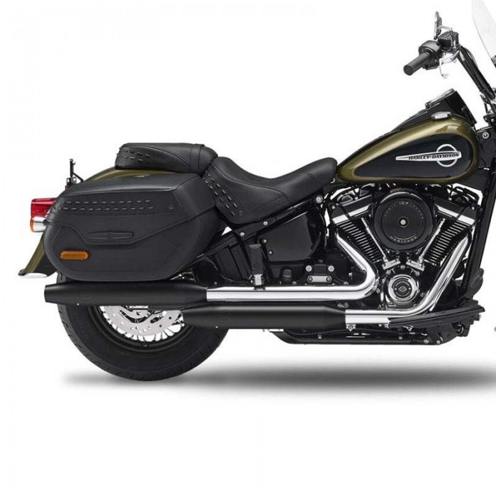 [해외]KESSTECH ESE 2-2 Harley Davidson FLFBS 1868 ABS 소프트ail Fat Boy 114 Ref:213-2112-761 슬립온 머플러 9140124225 Black
