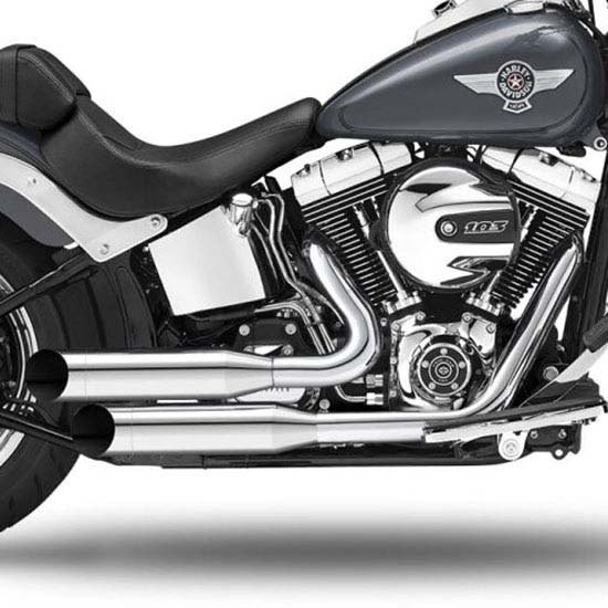 [해외]KESSTECH ESE 2-2 Harley Davidson FLSTC 1690 ABS Heritage 소프트ail Classic Ref:173-5109-749 슬립온 머플러 9140124259 Chrome