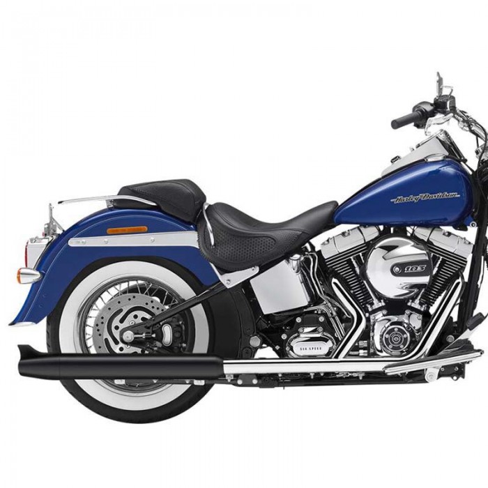[해외]KESSTECH 슬립온 머플러 ESM2 2-2 Harley Davidson FLSTC 1584 Heritage 소프트ail Classic Ref:070-1102-766 9140124322 Black