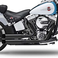 [해외]KESSTECH ESM2 2-2 Harley Davidson FLSTC 1584 Heritage 소프트ail Classic Ref:085-5109-759 슬립온 머플러 9140124329 Black