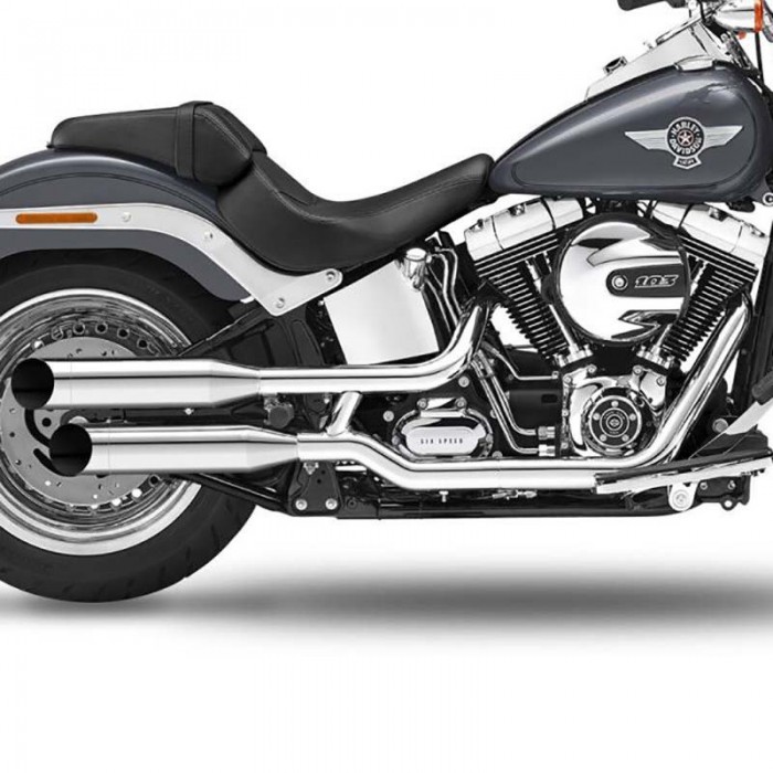 [해외]KESSTECH 슬립온 머플러 ESM2 2-2 Harley Davidson FLSTF 1584 Fat Boy Ref:070-2122-719 9140124334 Chrome