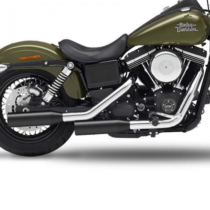 [해외]KESSTECH ESM2 2-2 Harley Davidson FXDB 1584 Dyna Street Bob Ref:070-2132-765 슬립온 머플러 9140124344 Black