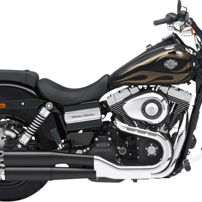 [해외]KESSTECH ESM3 2-2 Harley Davidson FXDF 1584 Dyna Fat Bob Ref:083-2132-765 슬립온 머플러 9140124393 Black