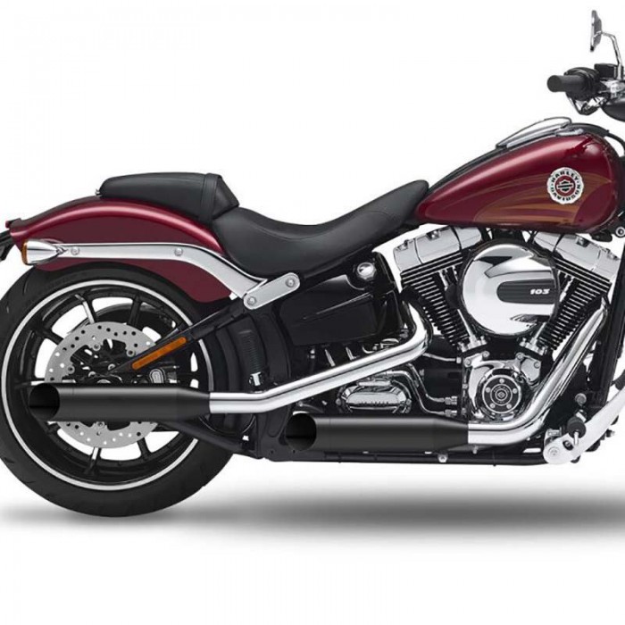 [해외]KESSTECH ESM3 2-2 Harley Davidson FXSB 1690 Breakout Ref:120-2112-769 슬립온 머플러 9140124397 Black