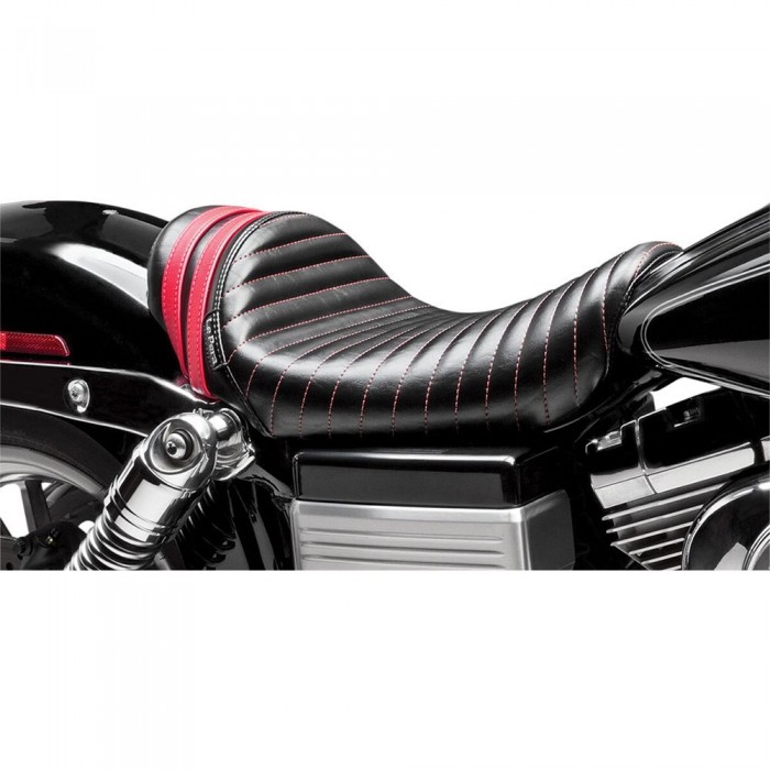 [해외]LEPERA Stubs Spoiler Solo Tuck & Roll Stripes Harley Davidson Fld 1690 Dyna Switchback LK-411RED 좌석 9140195282 Black