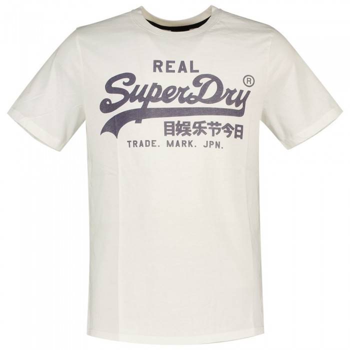 [해외]슈퍼드라이 반팔 라운드넥 티셔츠 Vintage 로고 140141071 ECRU