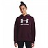 [해외]언더아머 Rival 플리스 Big Logo 후드티 7140047610 Dark Maroon 600 / White 100