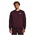 [해외]언더아머 Essential 플리스 Crew 후드티 7140046552 Dark Maroon 600 / White 100