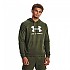 [해외]언더아머 Rival 플리스 Logo 후드티 7140047705 Marine OD Green 390 / White 100