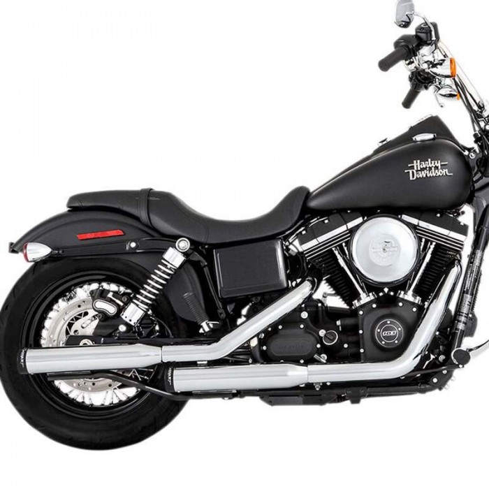 [해외]RINEHART 3´´ Straight Harley Davidson FLD 1690 Dyna Switchback Ref:500-0300 슬립온 머플러 9140124489 Black / Chrome