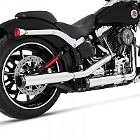 [해외]RINEHART 슬립온 머플러 3´´ Straight Harley Davidson FLSTF 1584 Fat Boy Ref:500-0204 9140124501 Black / Chrome