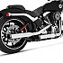 [해외]RINEHART 3´´ Straight Harley Davidson FLSTF 1584 Fat Boy Ref:500-0204 슬립온 머플러 9140124501 Black / Chrome