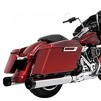 [해외]RINEHART 슬립온 머플러 4.5´´ DBX45 Tradition Harley Davidson FLHR 1750 로드 King 107 Ref:500-0185 9140124509 Black / Chrome