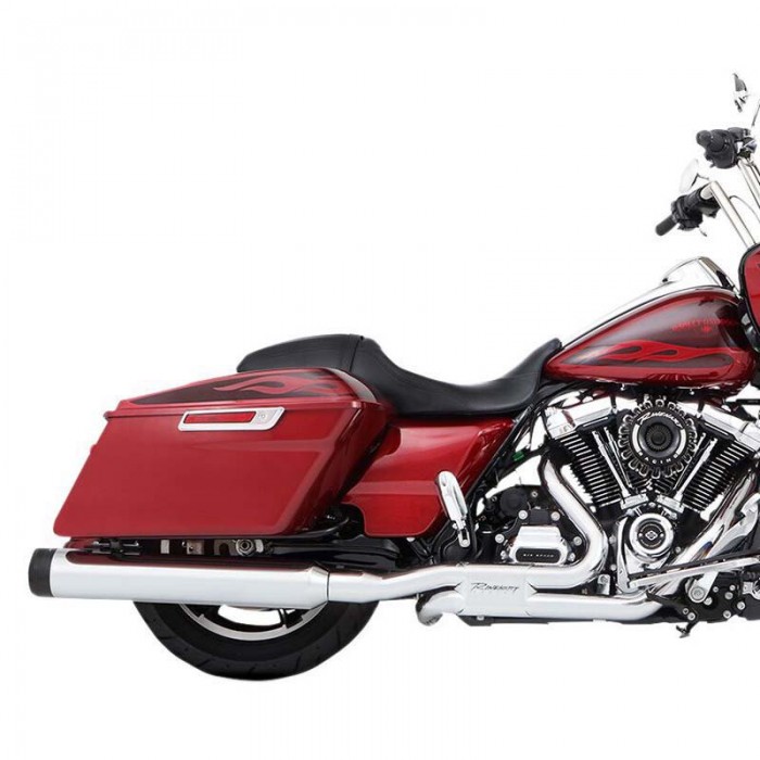 [해외]RINEHART 풀 라인 시스템 Sliml-e Duals Moto프로 45 4.5´´ Harley Davidson FLHR 1750 로드 King 107 Ref:100-0406 9140124555 Black / Chrome
