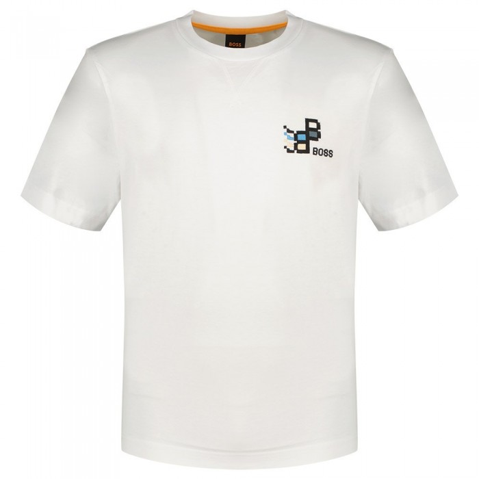 [해외]BOSS Glitch 로고 10249510 반팔 티셔츠 139967581 White