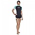 [해외]마레스 Rash Guard Trilastic She Dives 반팔 티셔츠 여성용 14136459007 Black / Green / White