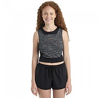 [해외]아이스브레이커 125 ZoneKnit Cropped Merino 스포츠 브라 로우 임팩트 7140125362 Black / Snow / Aop