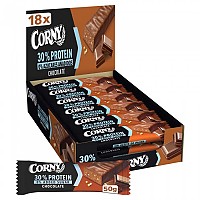 [해외]CORNY 맛있는 초콜릿이 들어있는 바 상자 프로tein 30% 프로tein 그리고 설탕을 첨가하지 않았습니다 50g 18 단위 4140218945 Multicolor