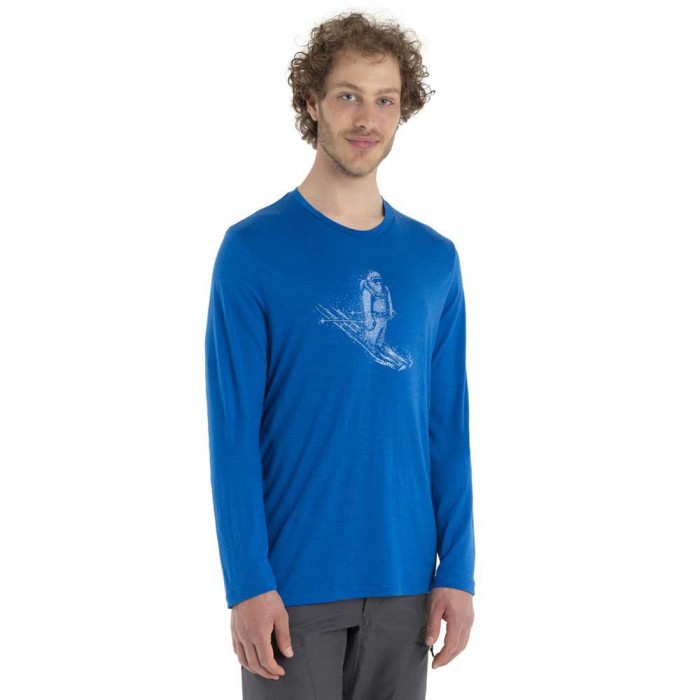 [해외]아이스브레이커 긴팔 티셔츠 테크 Lite II 스키ing Yeti 메리노 5140125760 Lazurite