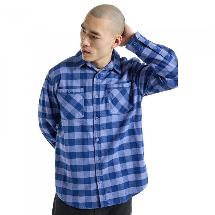 [해외]버튼 Favorite Flannel 롱 슬리브 셔츠5140274120 Slate Blue Buff Pld