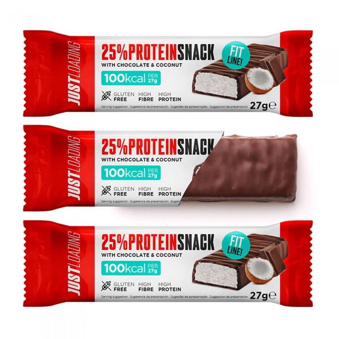 [해외]JUST LOADING 단백질 25% 27 그르 단백질 바 상자 코코넛&블랙 초콜릿 12 단위 14140094700