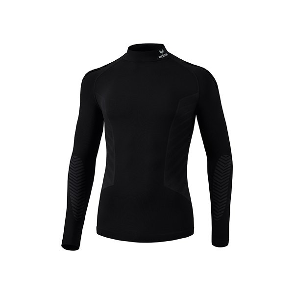 [해외]ERIMA Compression Athletic 긴팔 하이넥 티셔츠 7138485635 Black