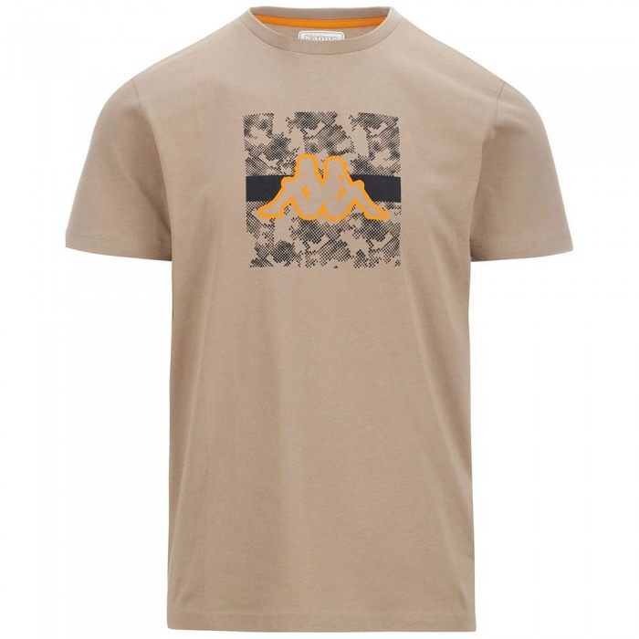 [해외]카파 반팔 티셔츠 Grami Graphik 140177347 Beige Camel / Orange Marigold