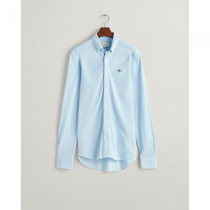 [해외]간트 긴 소매 셔츠 Regular Pique 140316682 Capri Blue