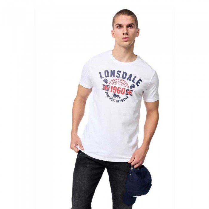 [해외]LONSDALE Fintona 반팔 티셔츠 7140206564 Black / White