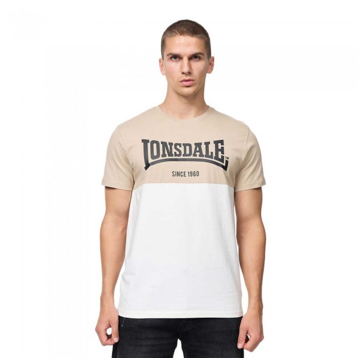 [해외]LONSDALE Sandscove 반팔 티셔츠 7140206579 Sand / Off-White / Black