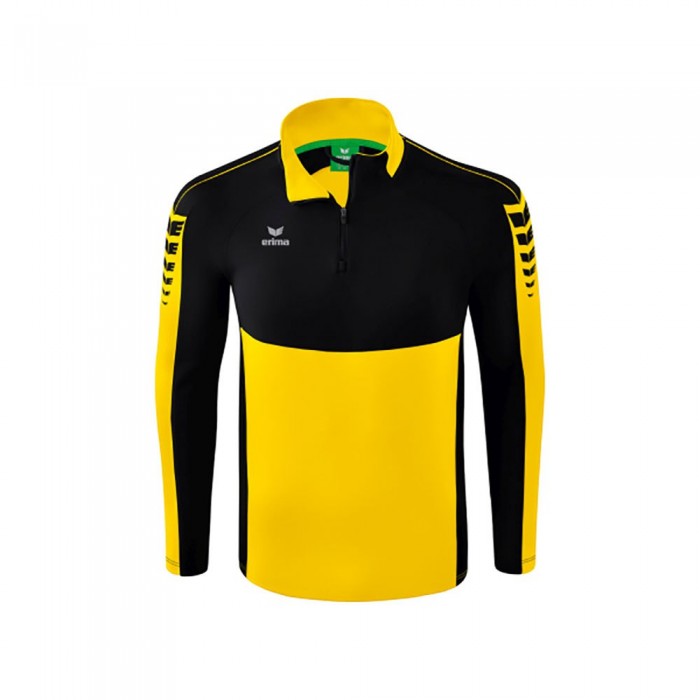 [해외]ERIMA Six Wings Training 하프 지퍼 긴팔 티셔츠 3140273605 Yellow / Black