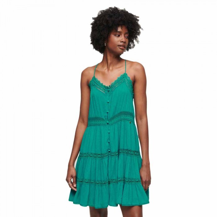 [해외]슈퍼드라이 짧은 드레스 Alana Cami 140130015 Tropical Green
