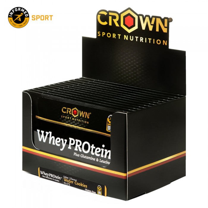 [해외]CROWN SPORT NUTRITION 단백질 향 주머니 상자 Whey PROtein+ 27g 10 단위 웨이퍼 쿠키 6140367360 Black