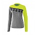 [해외]ERIMA 5-C Long 슬리브 Training 긴팔 티셔츠 7138683109 Grey Marl / Lime Pop / Black