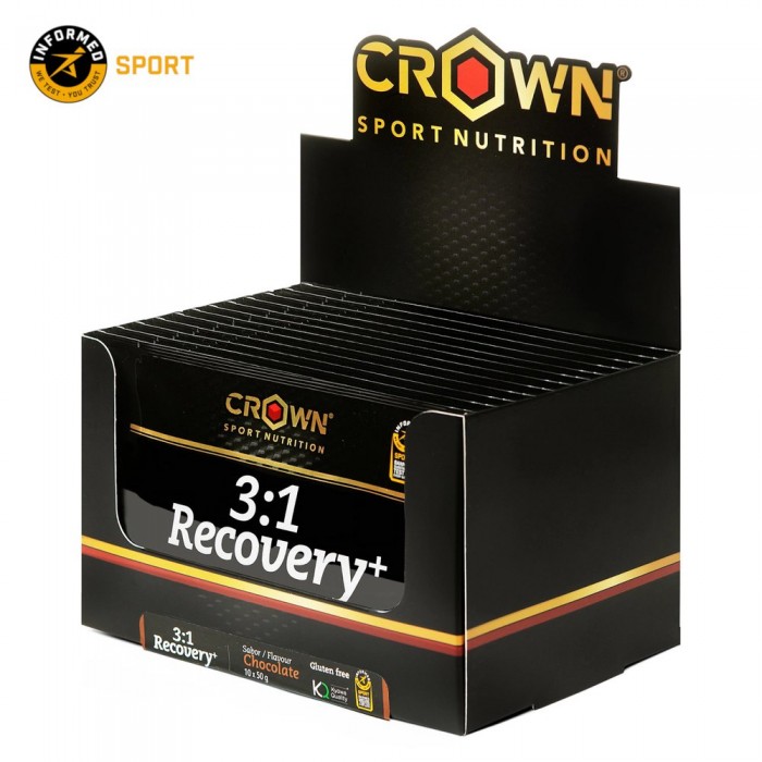 [해외]CROWN SPORT NUTRITION 향낭 상자 3:1 Recovery+ 50g 10 단위 초콜릿 4140367346 Black