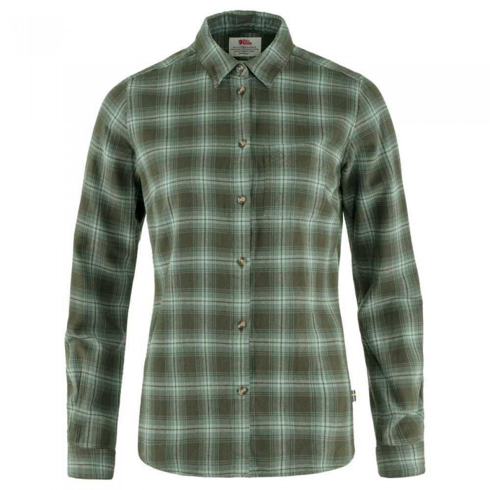 [해외]피엘라벤 ?vik Flannel 긴팔 셔츠 4140211690 Deep Forest / Patina Green