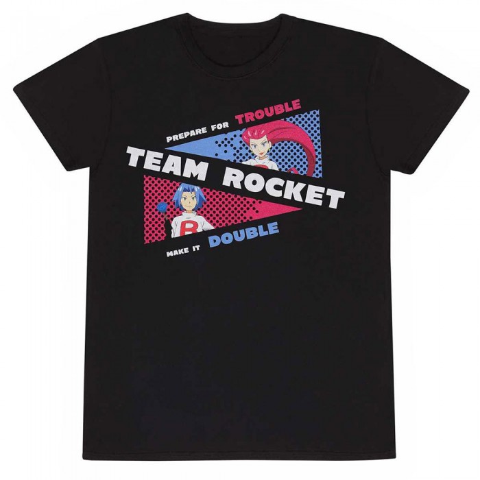 [해외]HEROES Pokemon 팀 Rocket 반팔 티셔츠 140364646 Black